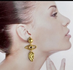 73139 - Серьги САЛЬВАДОР ДАЛИ ассиметрия style by Schiaparelli с подвесками