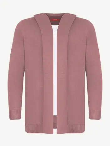 Кардиган с капюшоном из мягкой шерсти