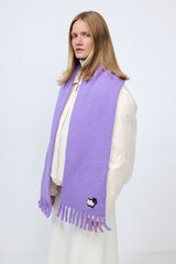 Шарф однотонный с одной овечкой сиреневый