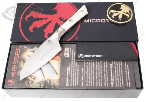 Нож Microtech Kitchen Santoku Bolster Ivory G-10 3300B-10IV 