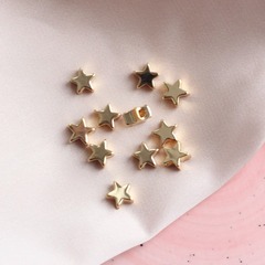 УЦЕНКА!!! Разделители бусин в форме звезды 6 мм, позолоченные 8 штук У055