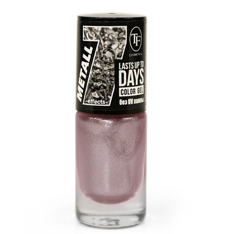 TF Лак для ногтей COLOR GEL METALL тон 339 Розовое золото 8мл