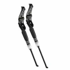 Подножка 24"-28" NH-KF97AAJ NUVO задняя, креп. на 2 пера вилки, телескоп., ал., черная/390007