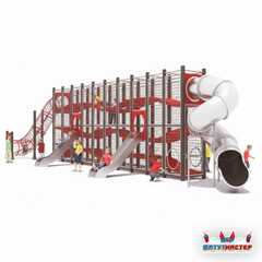 Плоский лабиринт с горками «Солнечная Полянка», 15×3,8×4,5 м