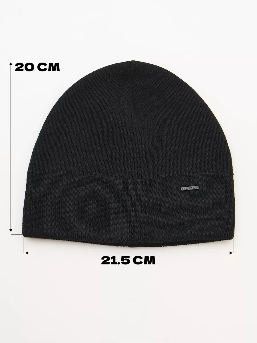 Шапка зимняя на флисе вязаная бини
