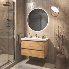 Тумба под раковину Фуста 800-0-2 (Фостер) навесная дуб золотой