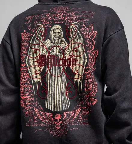Affliction | Худи мужское Prayer LS Hood A29977 принт сзади
