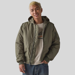 Бомбер Alpha Industries MA-1 Hooded Logo Oxford OG-107 Green (Зеленый)