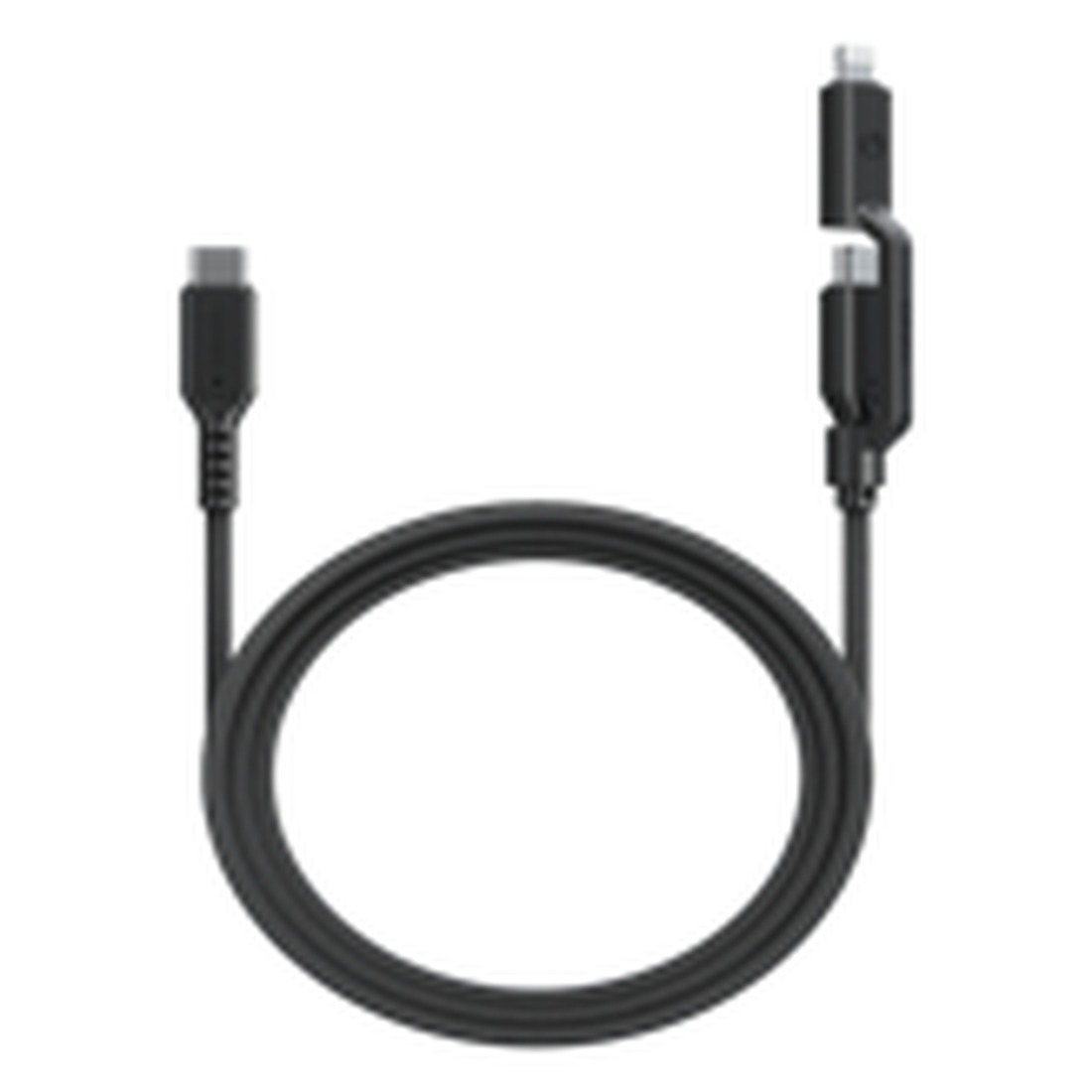 Кабель Energea Flow, 2 в 1, USB-C to USB-C + Lightning 1.5M, Черный | Black