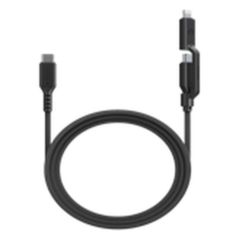 Кабель Energea Flow, 2 в 1, USB-C to USB-C + Lightning 1.5M, Черный | Black