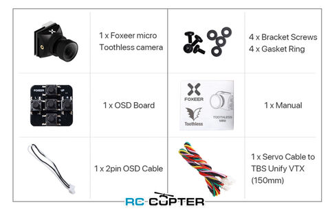 FPV камера Foxeer Micro Toothless 3 StarLight FPV Night Camera (HS1287)