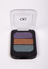 OG-Y6604 Тени для век трёхцветные тон 05 слива-т.золото-изумруд шиммер,TRIO EYESHADOWS URBAN LIGHTS