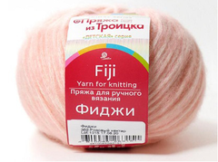 Пряжа "Фиджи", 20% мериносовая шерсть, 60% хлопок, 20% акрил, 50 г - 95 м, розовый нектар