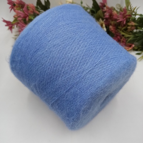 Альпака на шёлке арт Alpaca Baby Seta 06 Незабудка