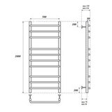 Полотенцесушитель электрический Point PN09150E П10 500x1000 левый/правый, хром