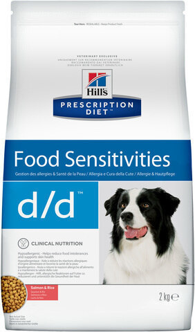купить хиллс Hill’s™ Prescription Diet™ Canine d/d™ Salmon and Rice сухой корм для собак, диетический рацион при пищевых аллергиях с лососем и рисом