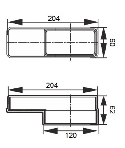 Соединитель эксцентриковый 120х60/204х60