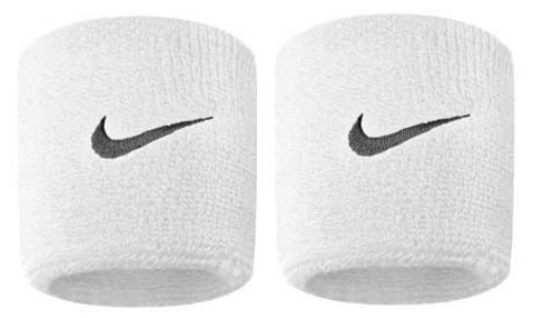 Теннисные напульсники Nike Swoosh Wristbands - white/black