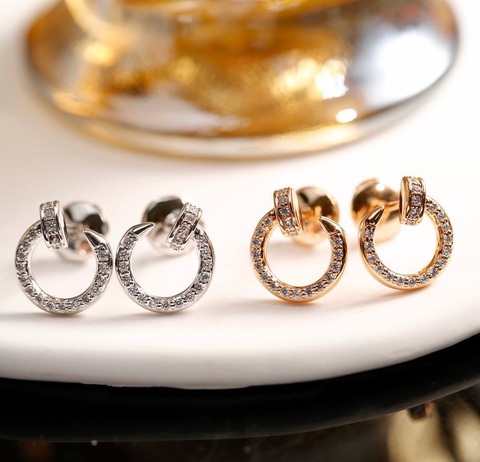 Серьги гвоздь Cartier VGOLD
