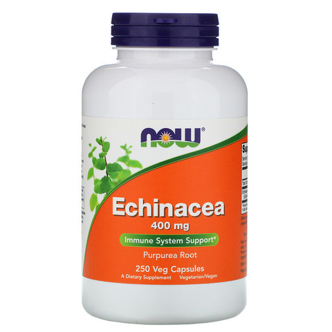 Now Foods, Echinacea, 400 мг, 250 растительных капсул