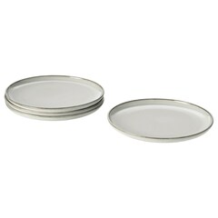 Набор тарелок IKEA GLADELIG (ГЛАДЕЛИГ), Серый, 25 см, 4 шт