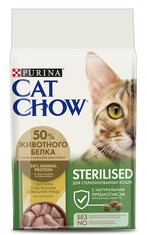 Purina Cat Chow сухой корм для кастр/стерилизованных кошек 1,5 кг