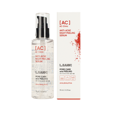 Lsanic AC Clinic Anti-Acne Night Peeling Serum with AHA, BHA, PHA acids Сыворотка-пилинг обновляющая и отшелушивающая