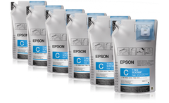 T7412 Набор голубых чернил (6 контейнеров по 1 литру) для SC-F6000/F7000