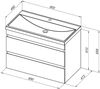 Aquanet 334205 Тумба Нота new 90 цв.дуб холден (334205)