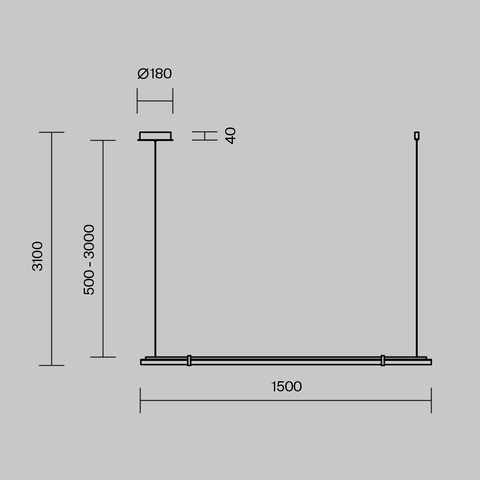 Подвесной светодиодный светильник Maytoni Plume MOD340PL-L28BS3K