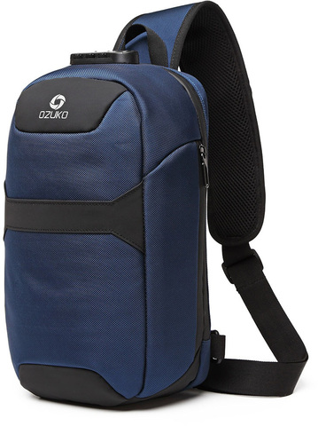 Картинка рюкзак однолямочный Ozuko 9270 Deep Blue - 1
