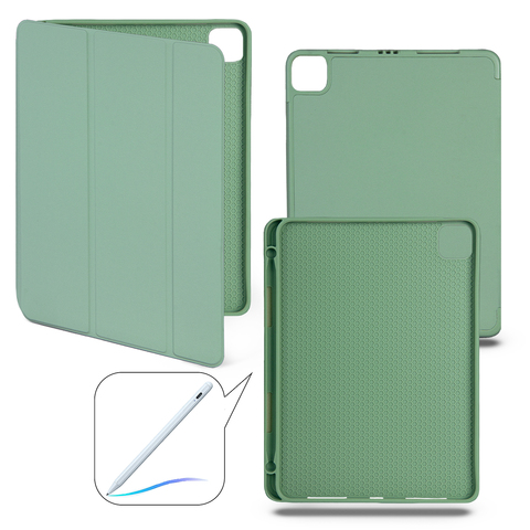 Чехол книжка-подставка Smart Case Pensil со слотом для стилуса для iPad Pro 5 (12.9") - 2021 (Мятно-зеленый / Mint Green)