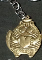 Брелок Кот Привет из Петербурга. Металл