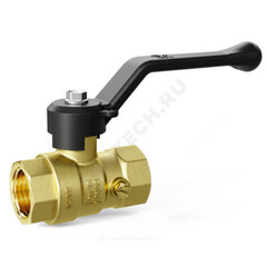 Кран для манометра шаровой латунь Pride Ду 15 Ру16 ВР G1/2"-М20х1,5 с рукояткой LD 44.341.15.20