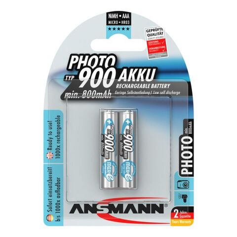 Аккумулятор ААА/NiMH ANSMANN MaxE 1.2V 900mAh Photo