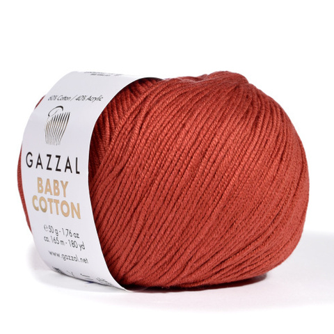 Пряжа Gazzal Baby Cotton 3453 терракот