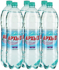 Вода минеральная Архыз газированная 1.5 л (6 штук в упаковке)