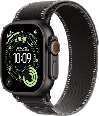 Умные часы Apple Watch Ultra 3 49 мм черный титан, ремешок Trail черного цвета (S/M)