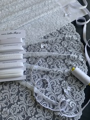 Кружево эластичное белое 35 см, Китай