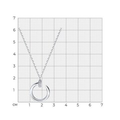 Колье из серебра 925 пробы с подвеской 