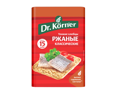 Хлебцы Др Корнер хруст РЖАНЫЕ классические 100гр, шт