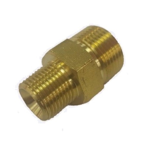 Переходник 1/4внеш - 3/8внеш, 400bar, латунь