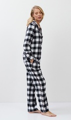 Пижама женская со штанами ARUELLE ANGELICA | Черный + белый