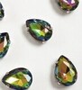 Стразы пришивные стекло в оправе, р. 18 мм, хамелеон