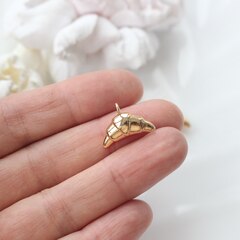 Подвеска Круассан 18*12 мм, позолота, П315