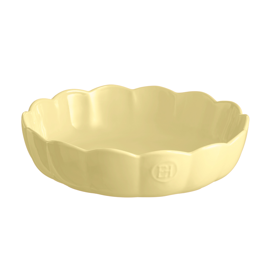 Круглая форма Мадлен для выпечки Emile Henry с волнистыми бортами (ваниль)