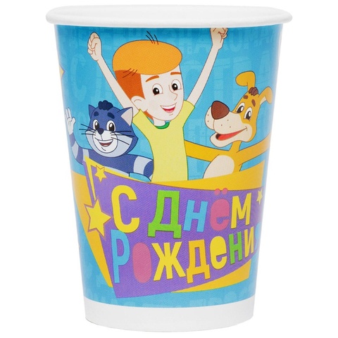 Стакан С ДР Простоквашино 250мл 6шт