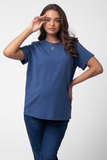 Футболка для беременных 18116 индиго