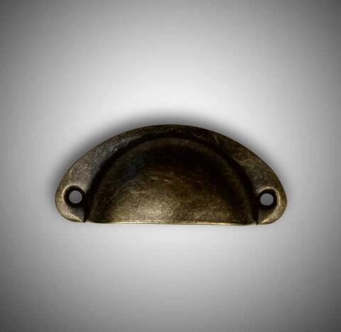 ретро металлическая ручка, цвет зеленая бронза (8*3,5см)