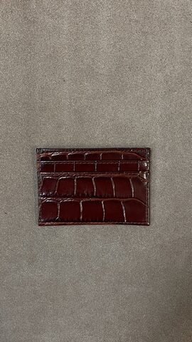 Картхолдер бордо кроко